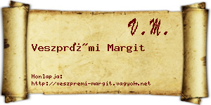 Veszprémi Margit névjegykártya